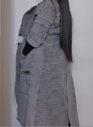 Denim Washed Grey Coat