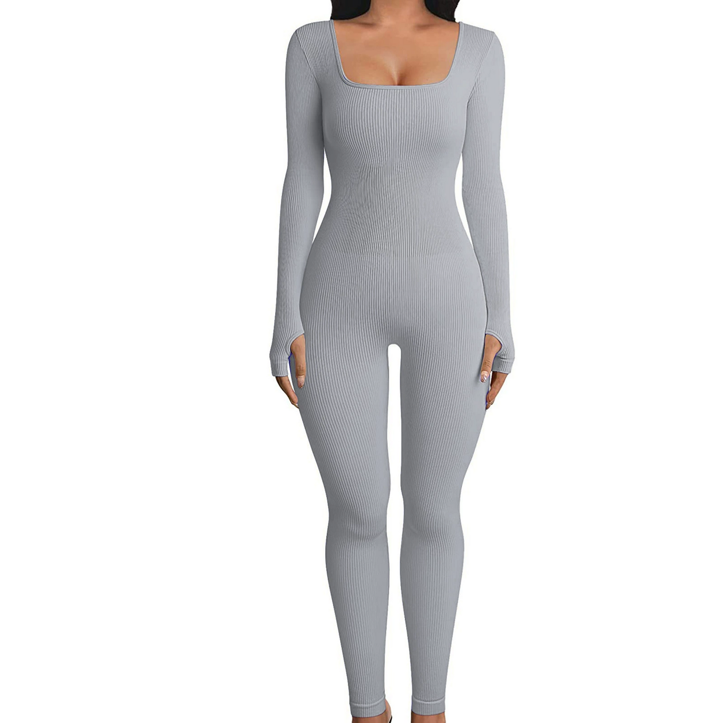 Square Neck Hip-Lifting Slim Fit Sexy Jumpsuit
