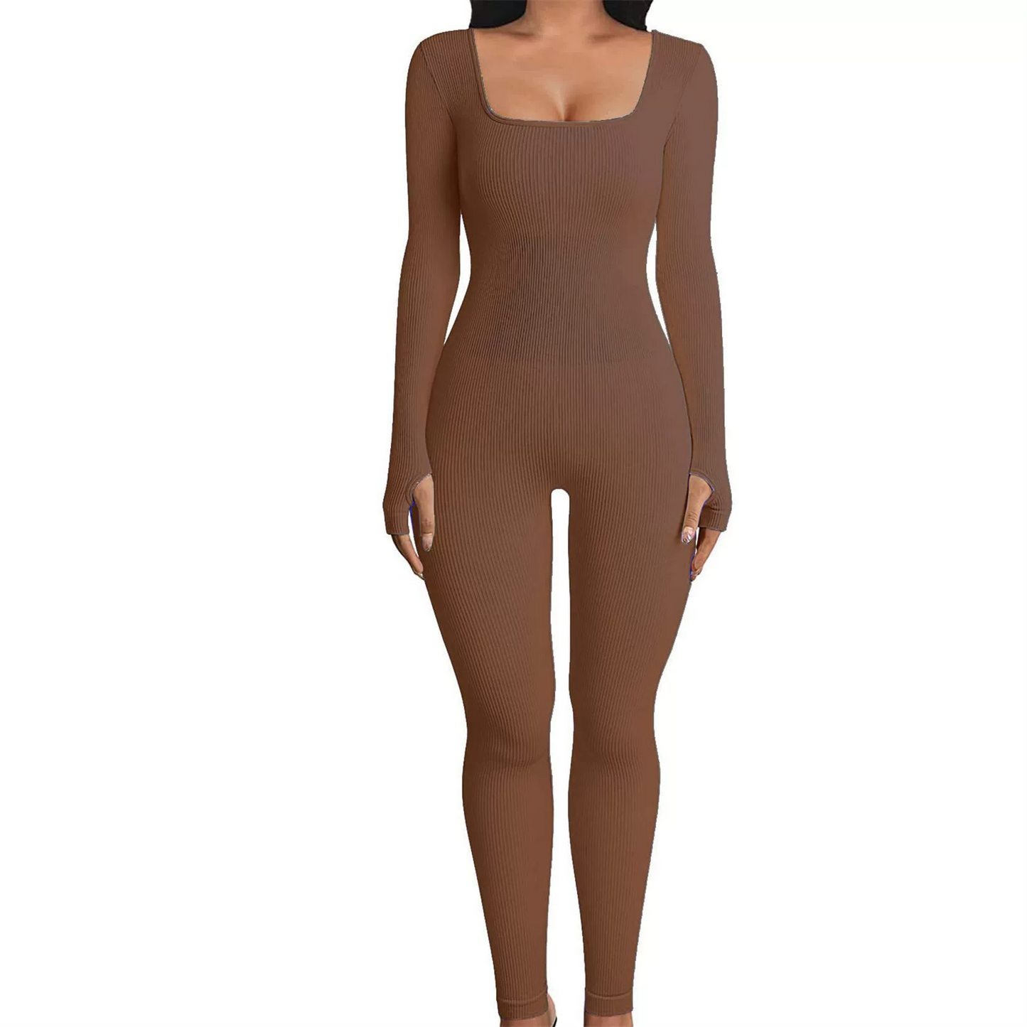 Square Neck Hip-Lifting Slim Fit Sexy Jumpsuit