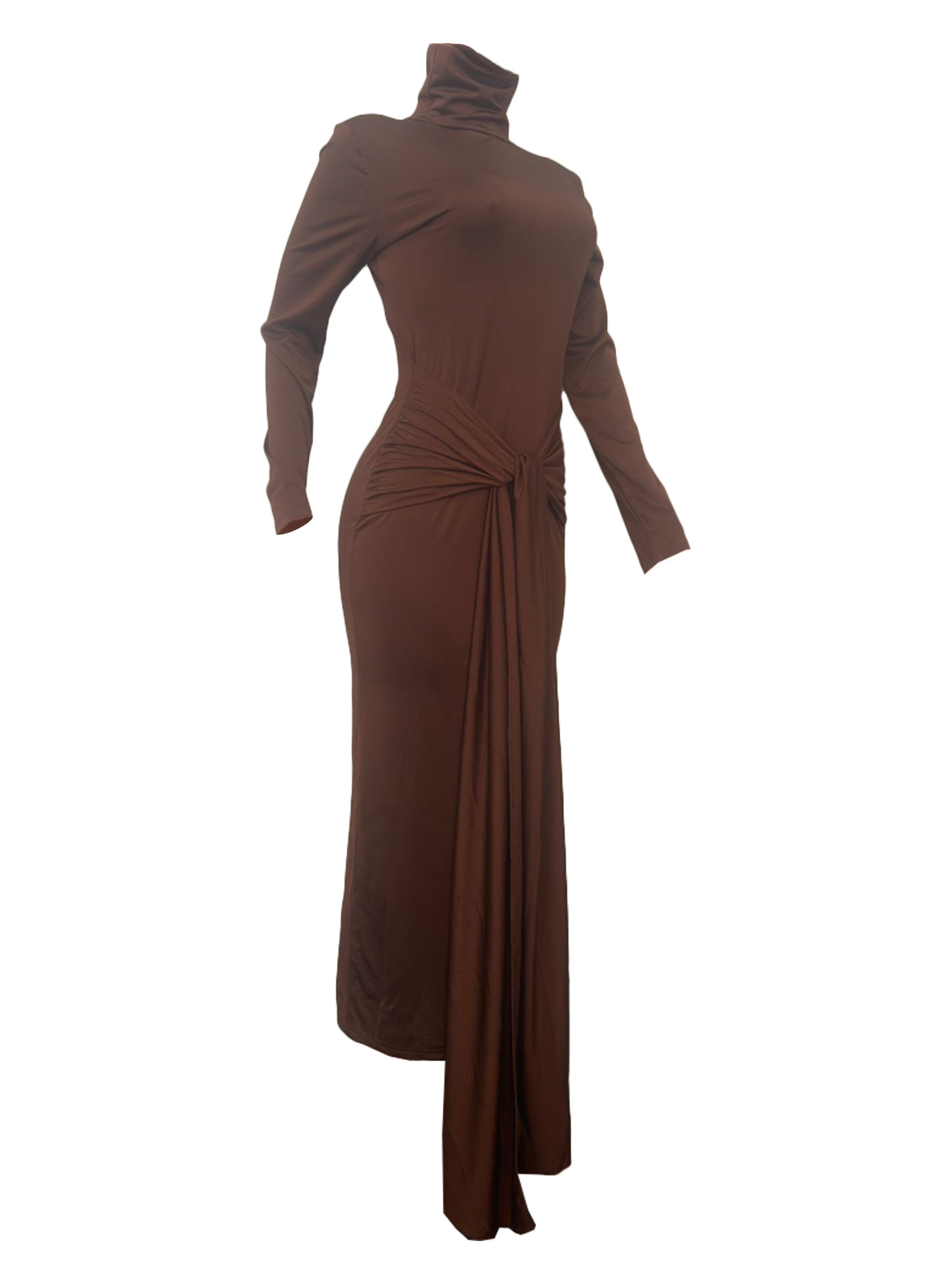 High Neck Belted Dress