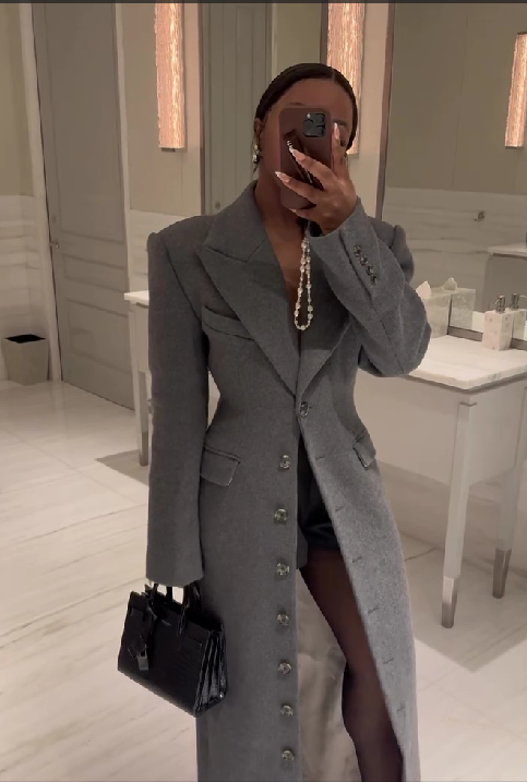 Lapel Single-Breasted High-Waist Long Woolen Coat
