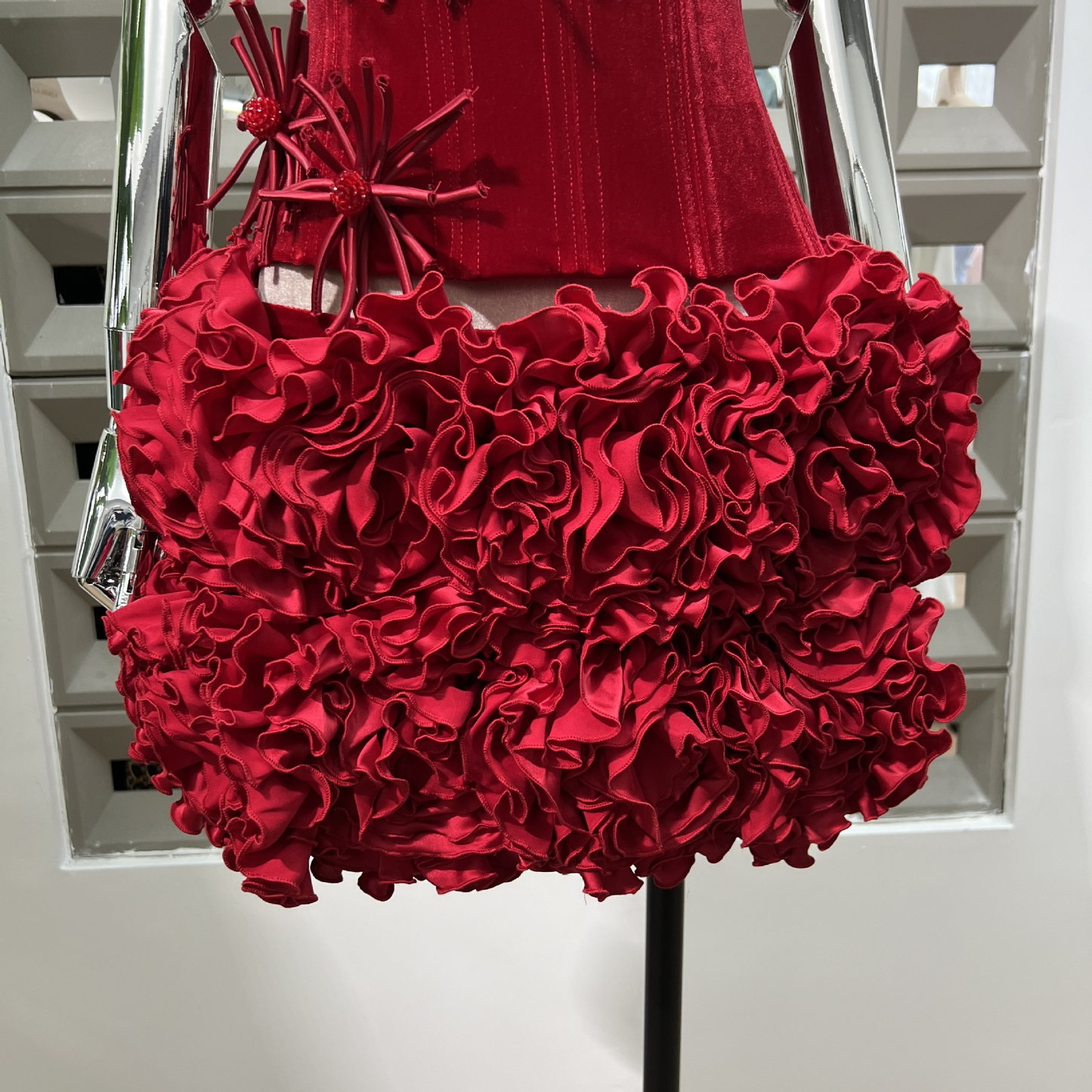 Multi-Layered 3D Flower Skirt