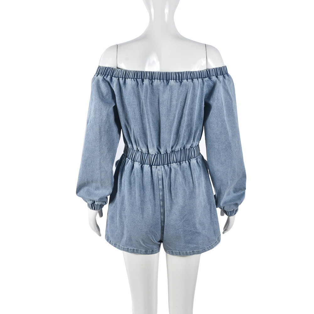 Short Chest Wrap Large Pocket Jumpsuit