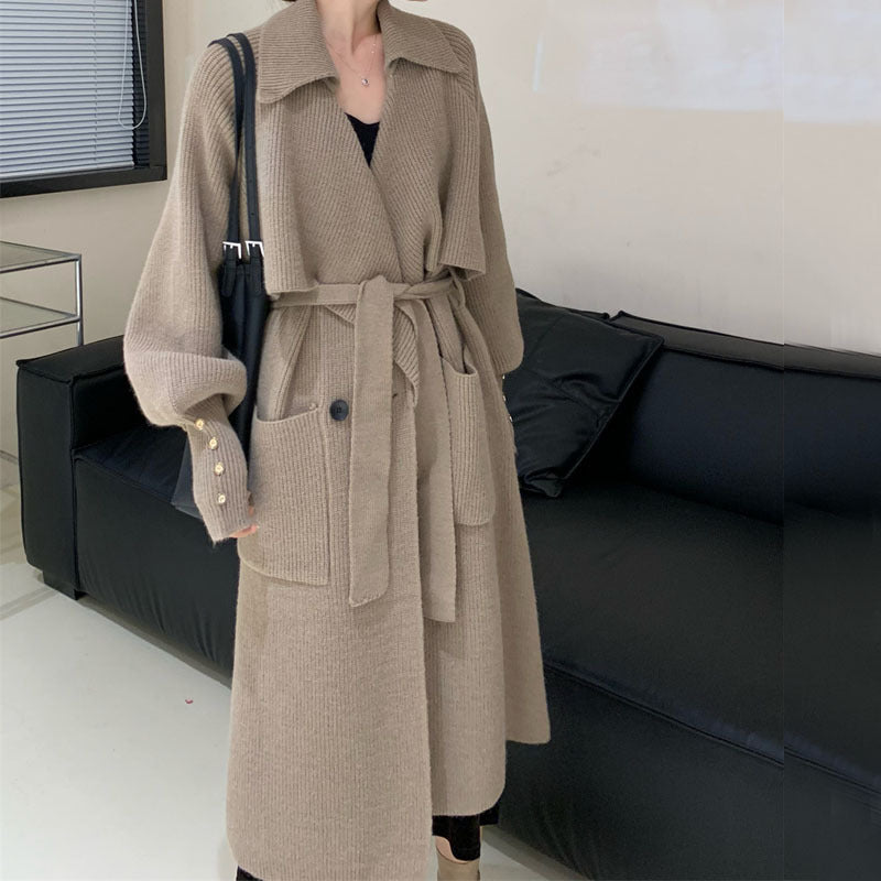 The Chic Knit Trench Coat Cardigan