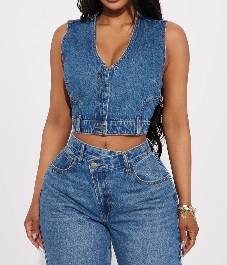 Bad Attitude Denim Pant Set