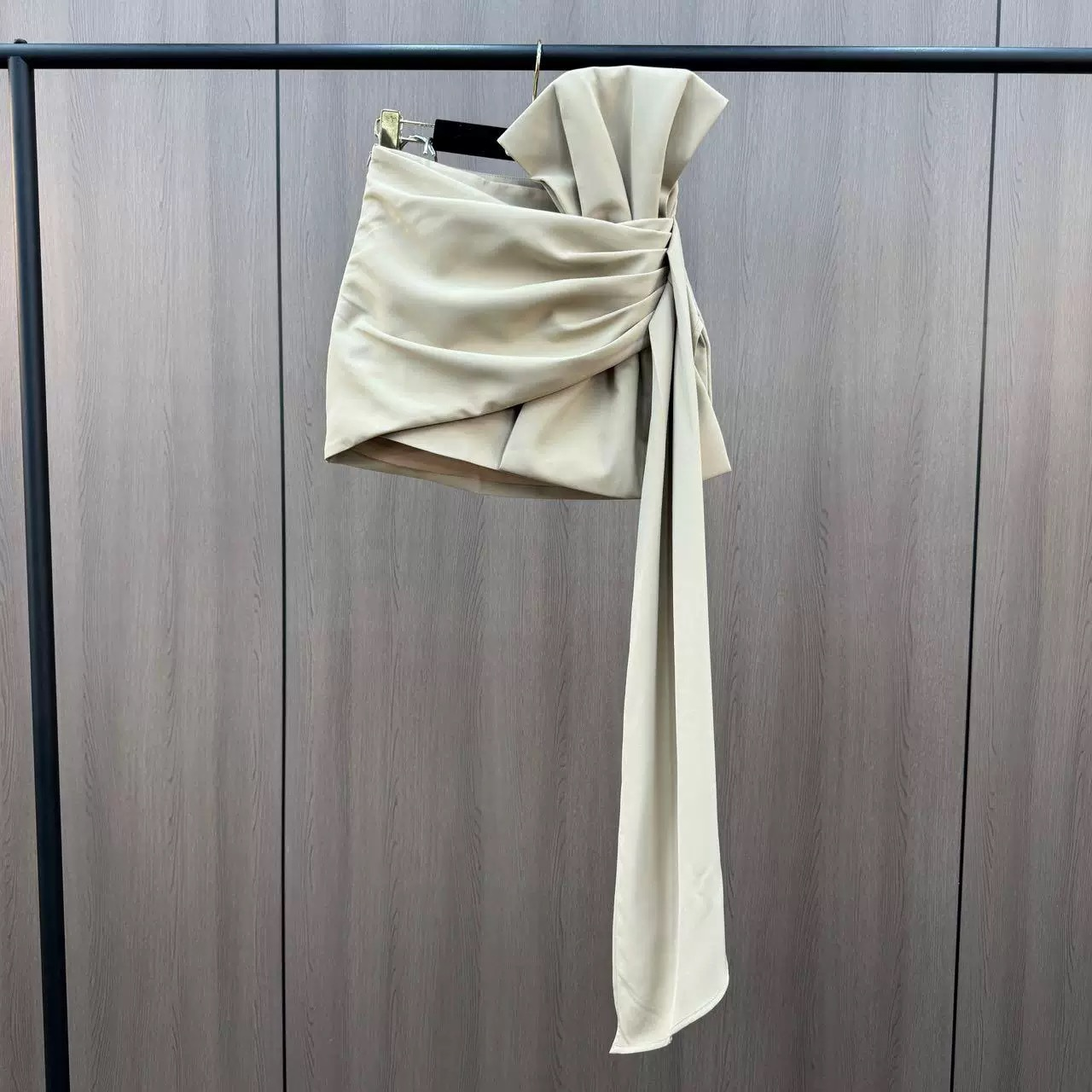 Pleated Ribbon Hip Skirt