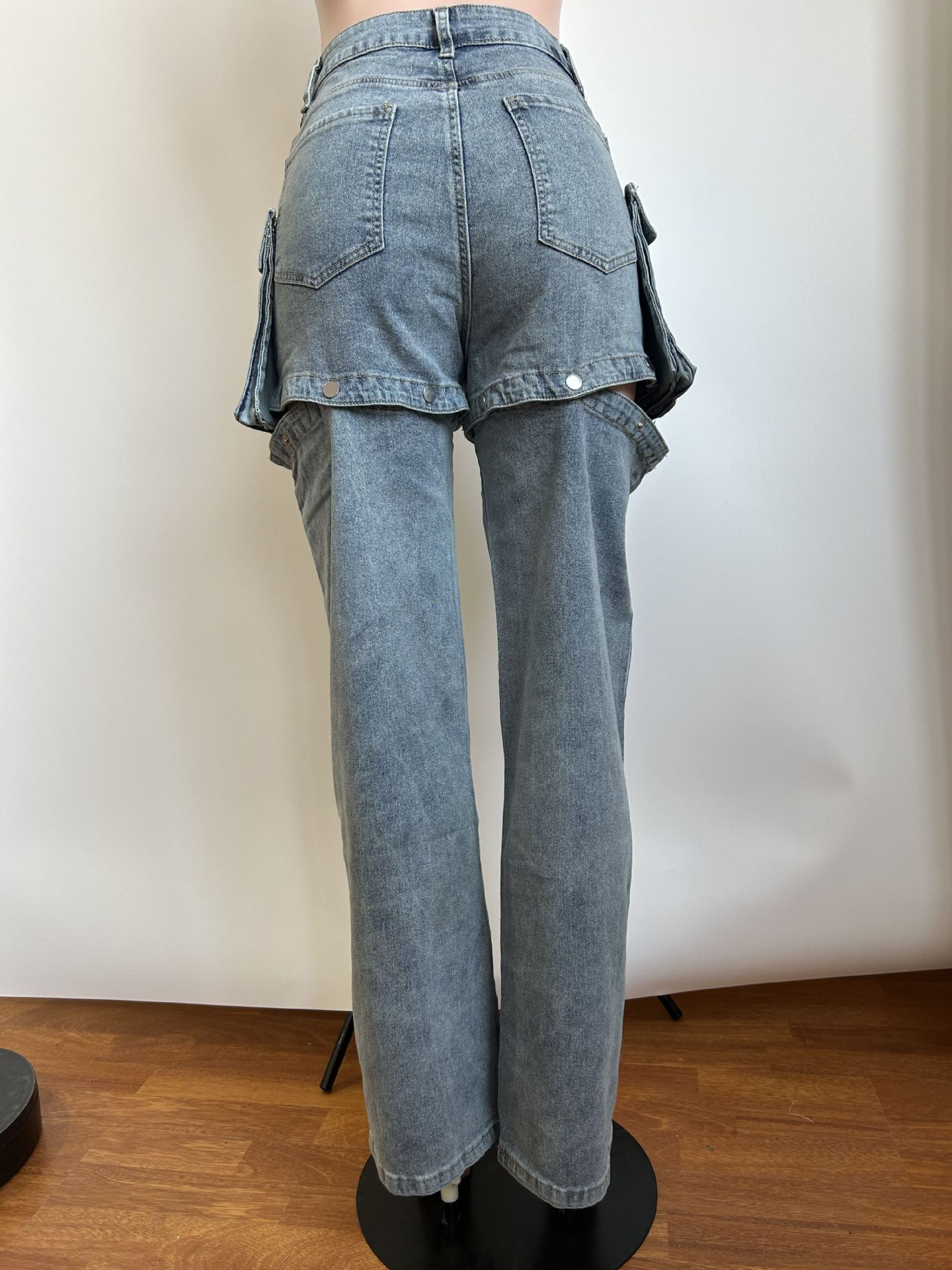 Y2K High-Waisted Detachable Cargo Jeans