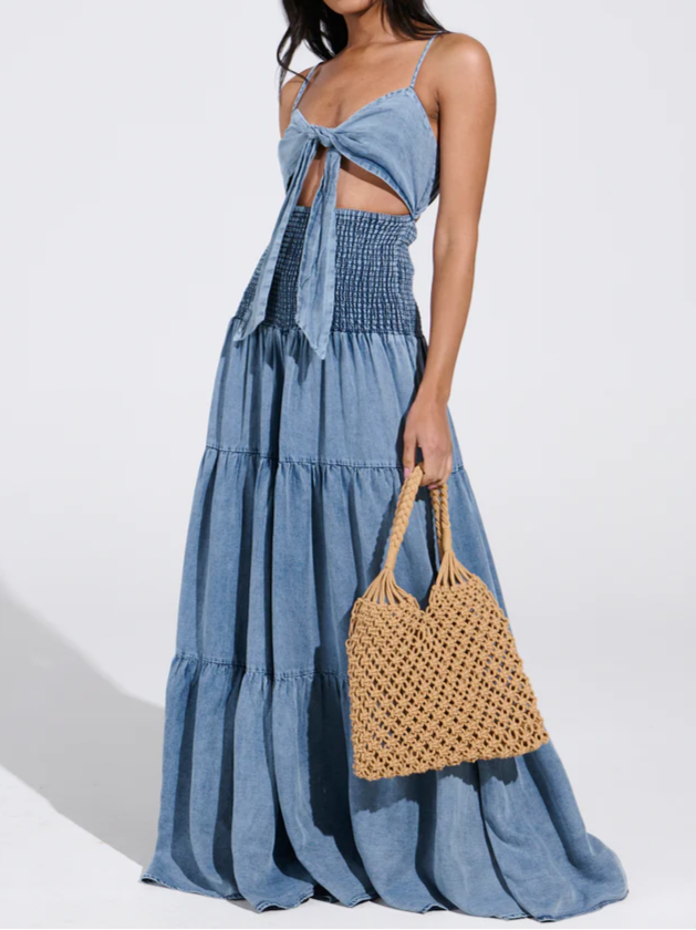 Boho Denim Jumpsuit