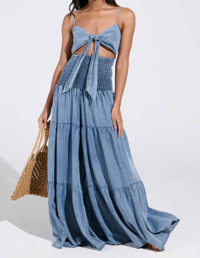 Boho Denim Jumpsuit