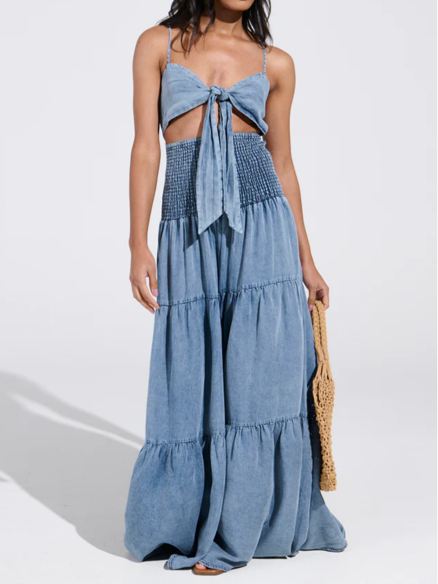 Boho Denim Jumpsuit