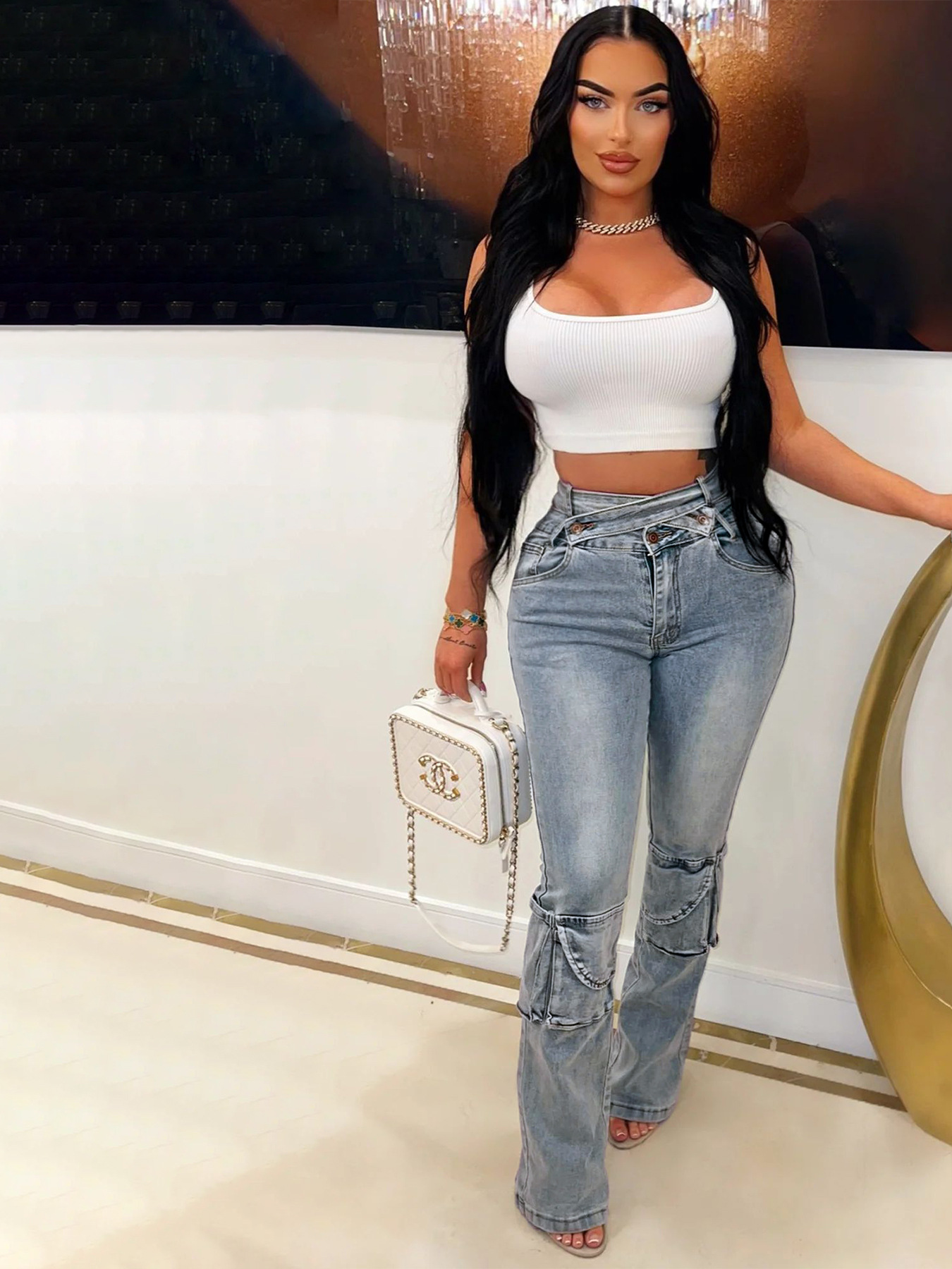 The Black Cross over Jeans