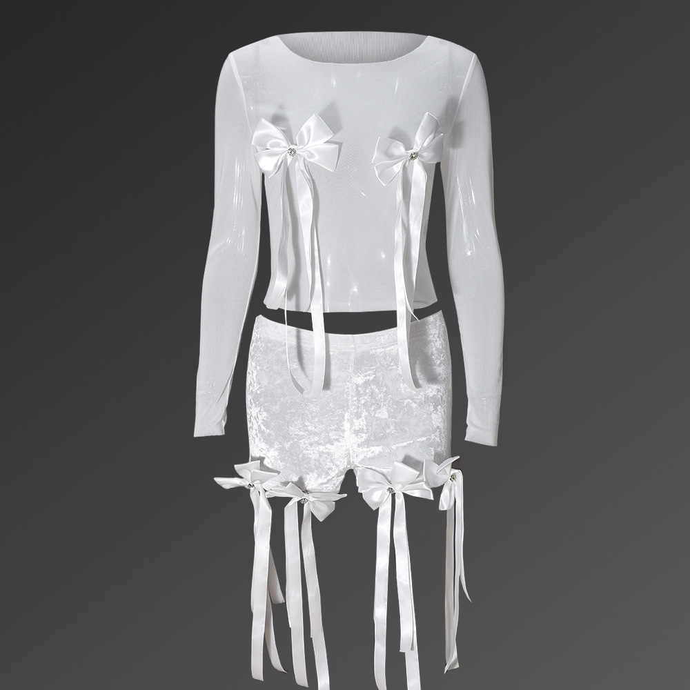 Adorable Bow Shorts Set