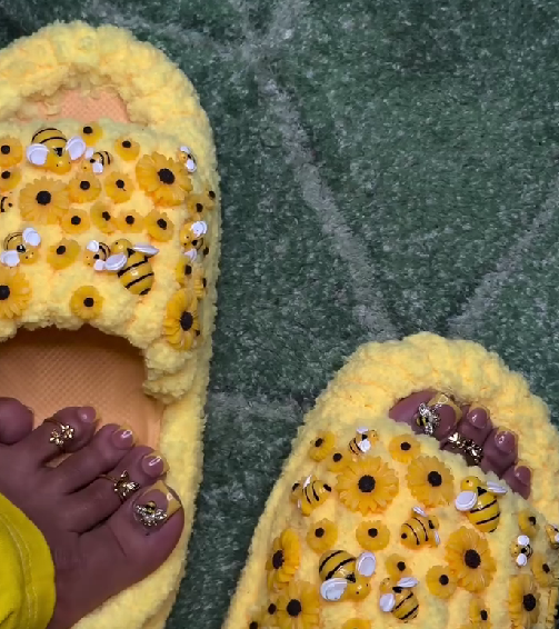 Bee Jar Cozy Slippers