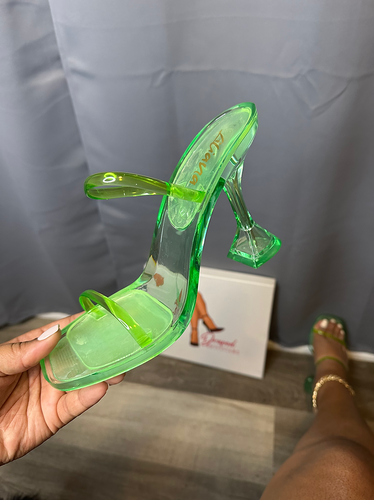 Jelly Flared High Heel Sandals