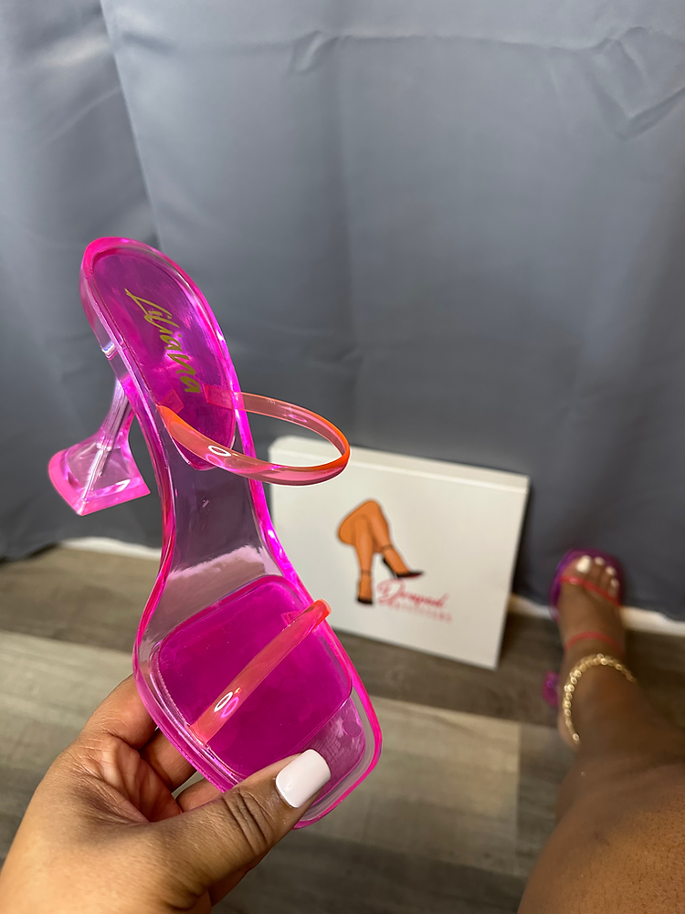 Jelly Flared High Heel Sandals