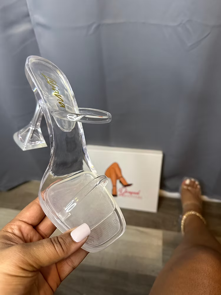 Jelly Flared High Heel Sandals