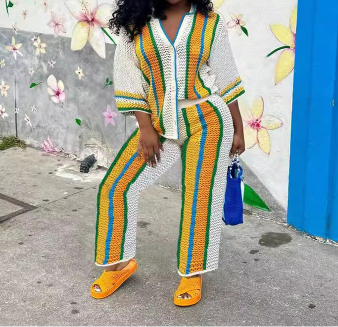 Summer 2 Piece Crochet Short Sets
