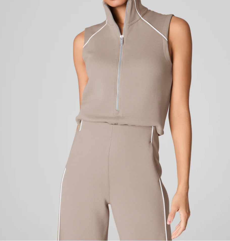 Sleeveless Mockneck Jumpsuit