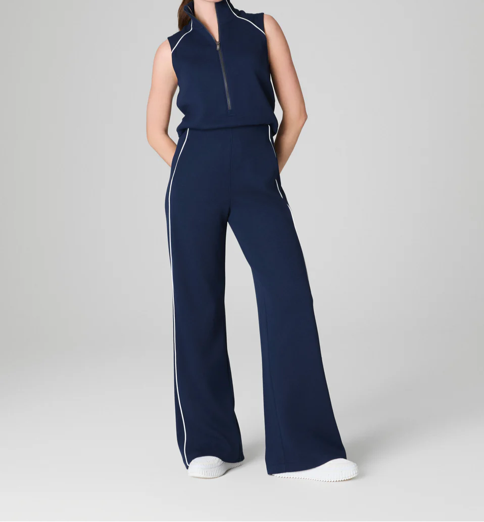 Sleeveless Mockneck Jumpsuit