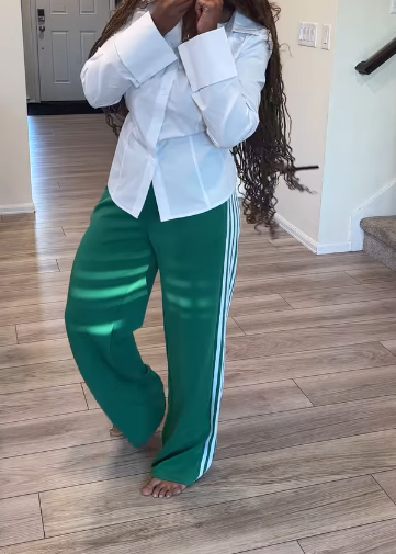 Straight Striped Track Pants