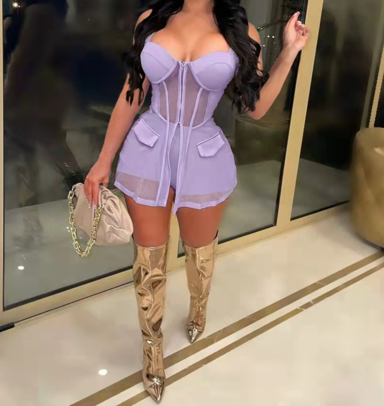 Romper Two-Piece Sexy Clubwear
