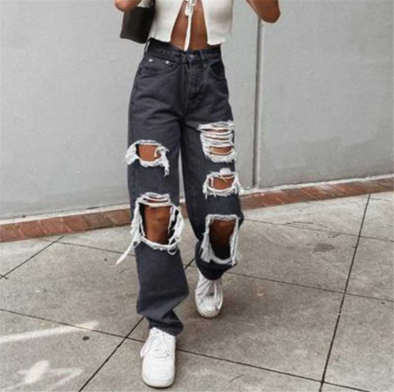 Ripped Jeans with Lace Butt Curtains