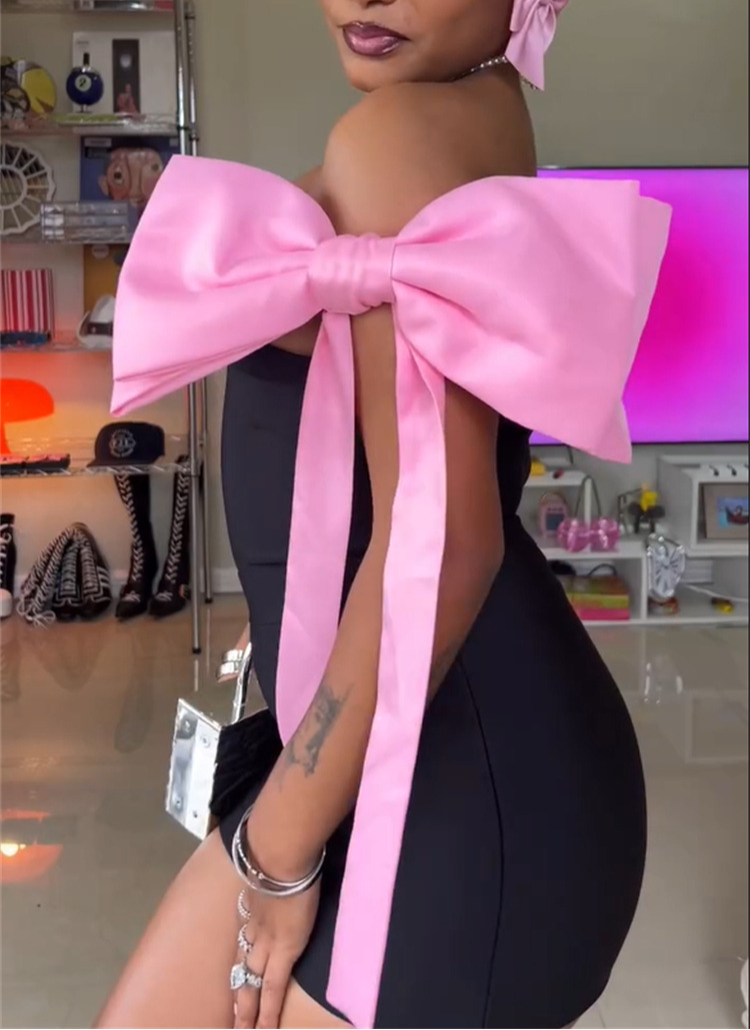 3D Bowknot Tube Dress