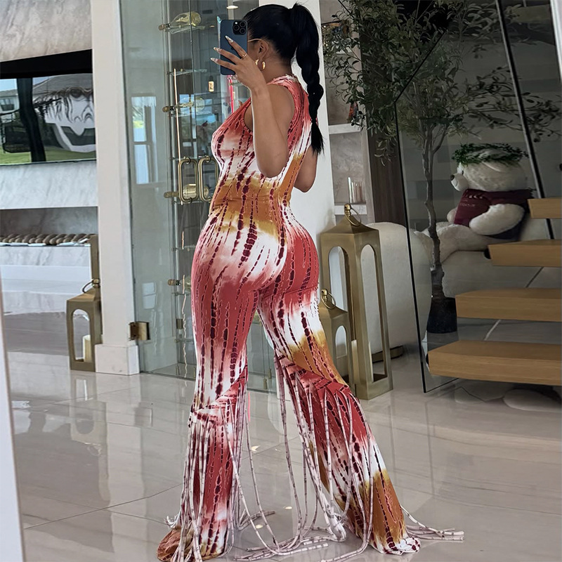 Dye-Lemma Fringe Jumpsuit
