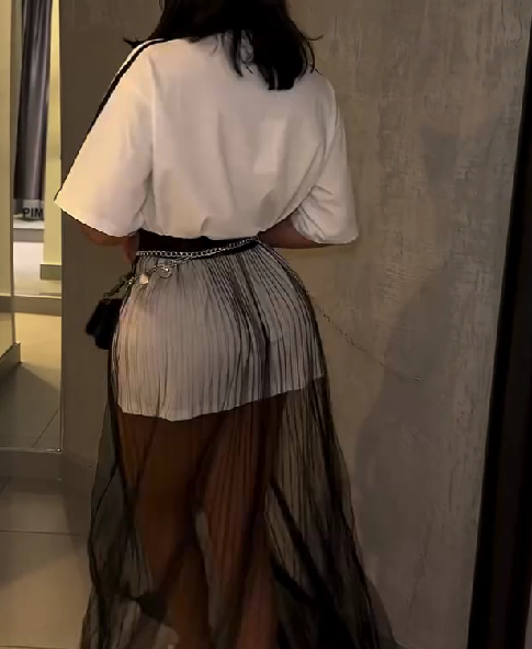 Short Sleeve See-Through Skirt Set