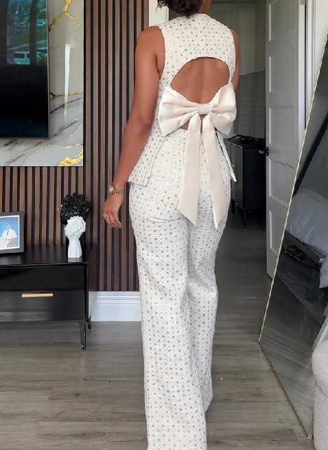 Shiny Circle Two-Piece Set