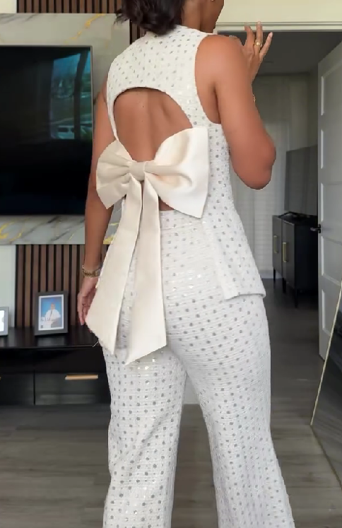 Shiny Circle Two-Piece Set