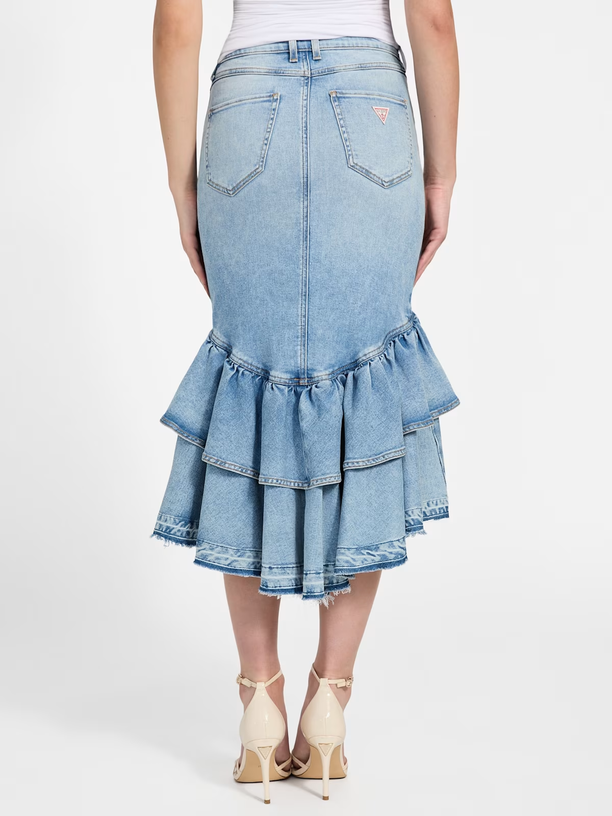 Lotus Leaf Irregular Hem Fishtail Skirt