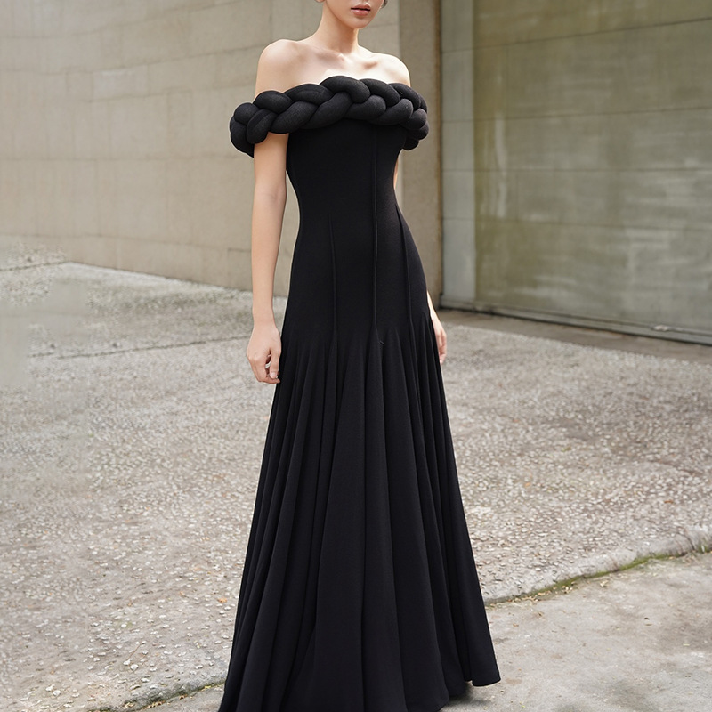Shades of Gray Twisted Maxi Dress