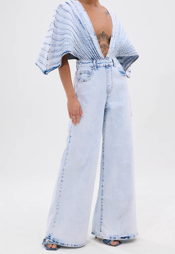 Born To Stand Out Denim Jumpsuit