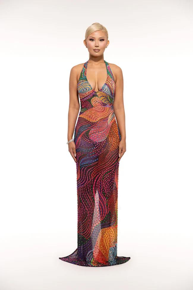 Mirage Multi Colored Maxi Dress