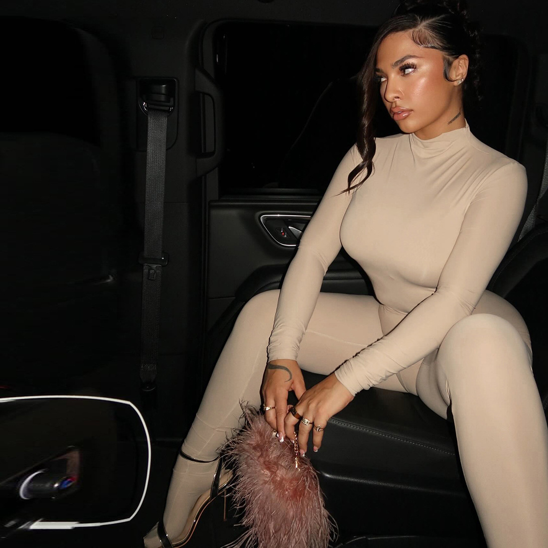 Lux Mock Neck Bodysuit & Close Toe Leggings