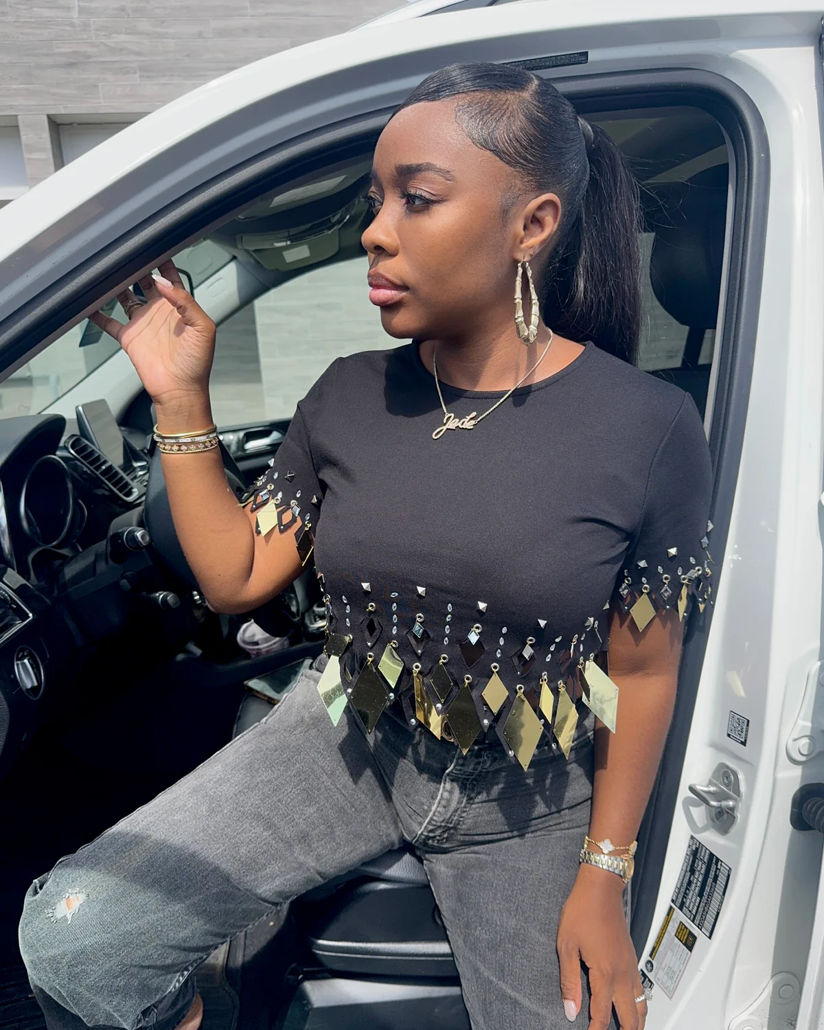The Golden Edge Crop Top