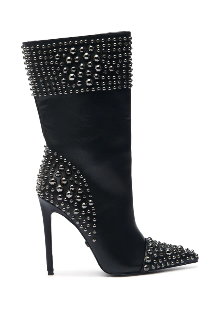 Dome Studded Stiletto Boots
