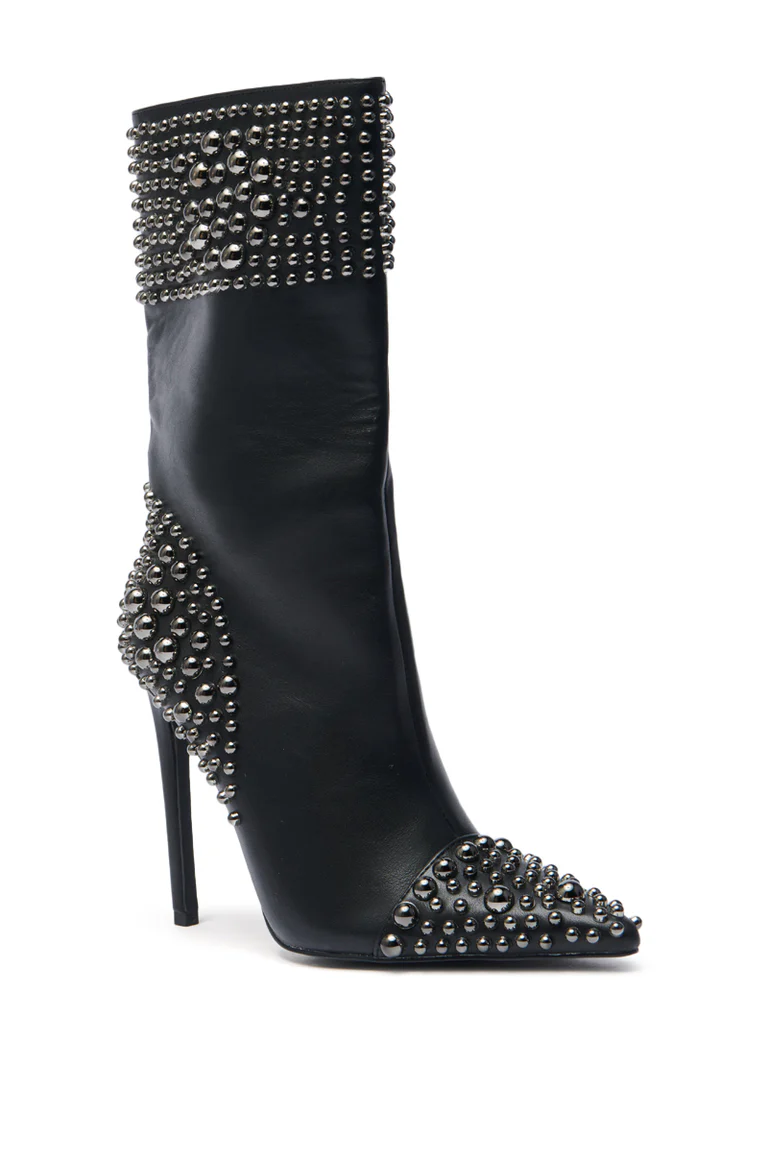 Dome Studded Stiletto Boots