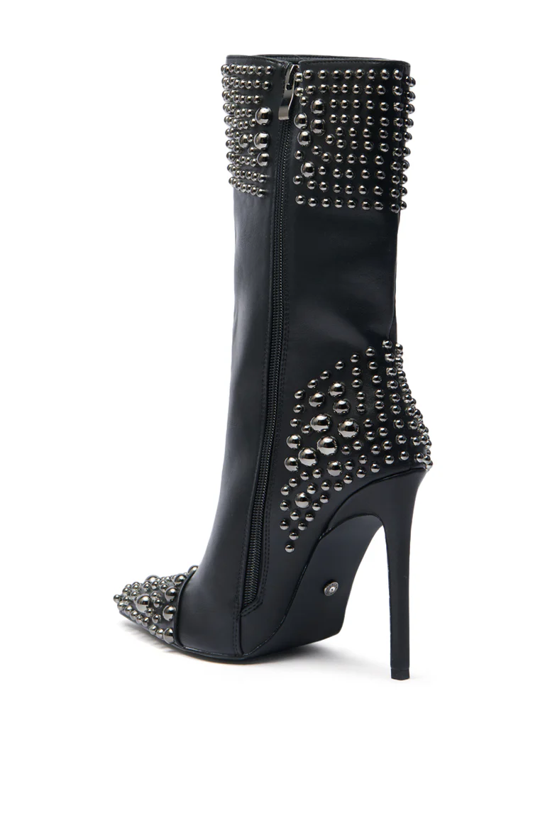 Dome Studded Stiletto Boots