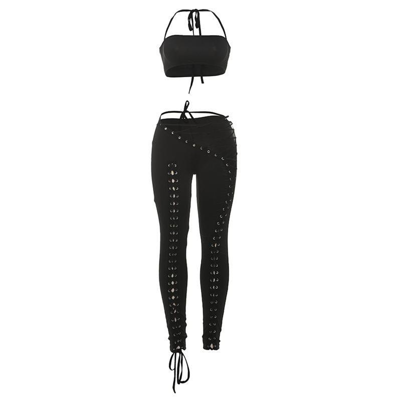 Two-Piece Lace-Up Vest & Lace-Up Trousers