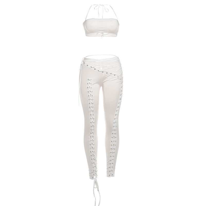 Two-Piece Lace-Up Vest & Lace-Up Trousers