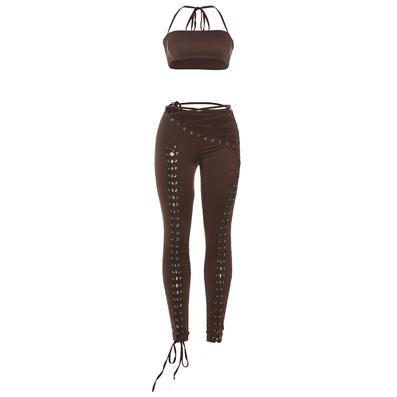 Two-Piece Lace-Up Vest & Lace-Up Trousers