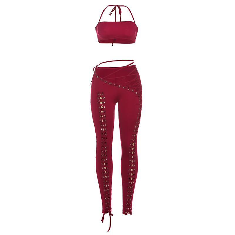 Two-Piece Lace-Up Vest & Lace-Up Trousers