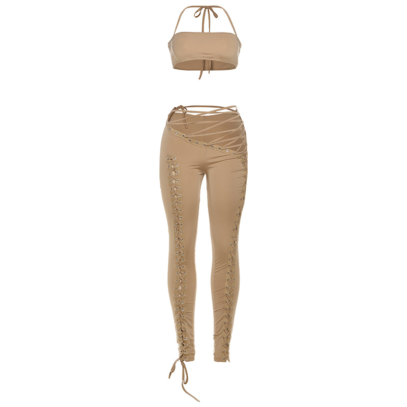 Two-Piece Lace-Up Vest & Lace-Up Trousers