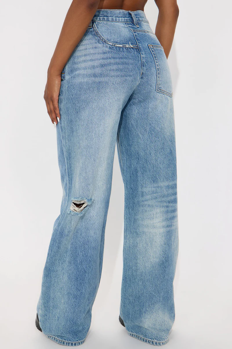 Look Sideways Wide Leg Jeans