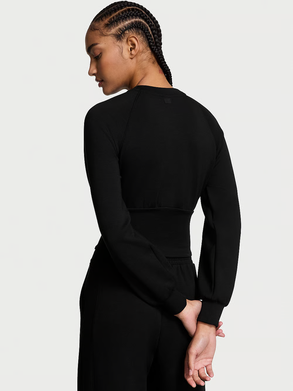 Knit Corset Crewneck & Wide-Leg Pant Set