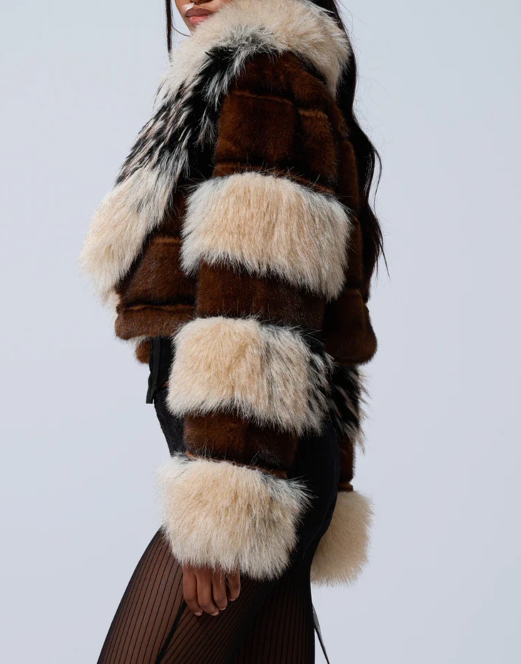 Cropped Faux Fur Jacket