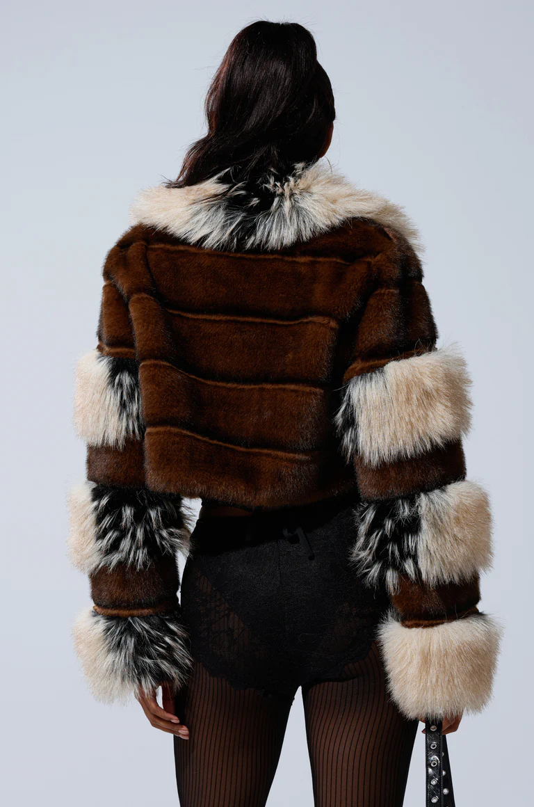 Cropped Faux Fur Jacket