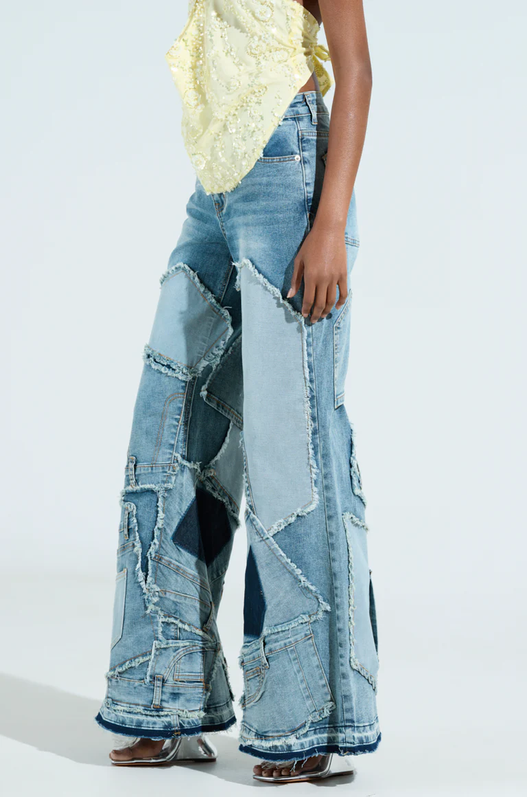 All Over Me Denim Patchwork Jeans